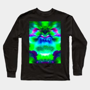 Abstract ink art colorful design Long Sleeve T-Shirt